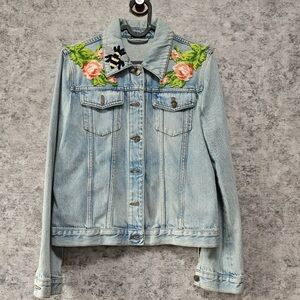 🚩steal authentic Gucci Light Blue Denim Jacket